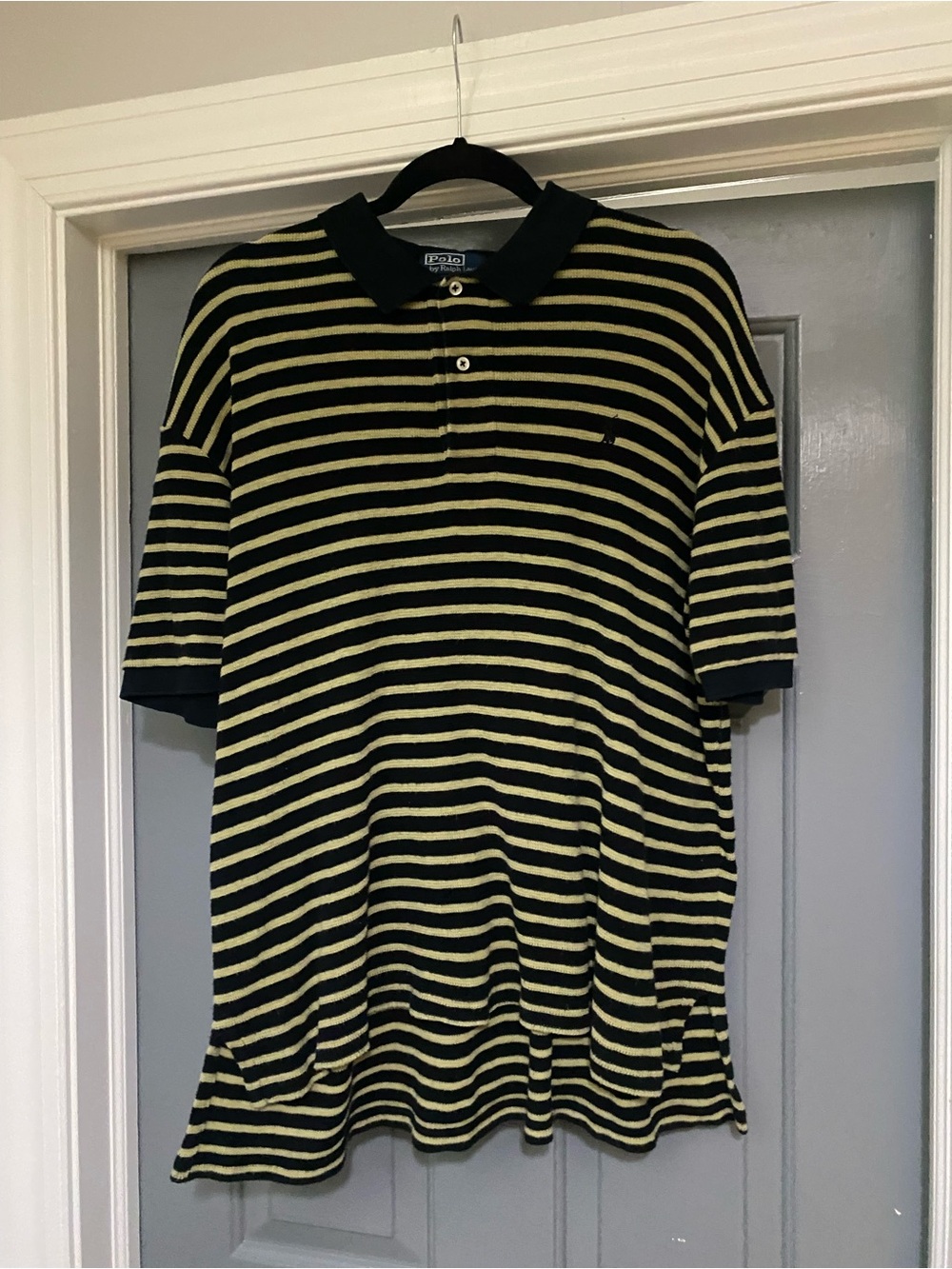 Polo by Ralph Lauren Black & Gold Striped Polo Shirt
